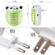 Cute Household Mosquito Killer Lamp LED Light Anti Mosquito Bug Zapper Insect Muggen Killer Night Light Colorful US Plug(Green)