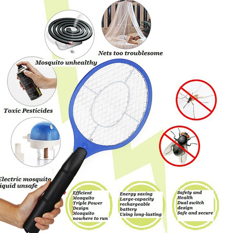 Hand Racket Mosquito Swatter Insect Home Garden Pest Bug Fly Mosquito Zapper Swatter Killer Electric Fly Swatter(YELLOW)