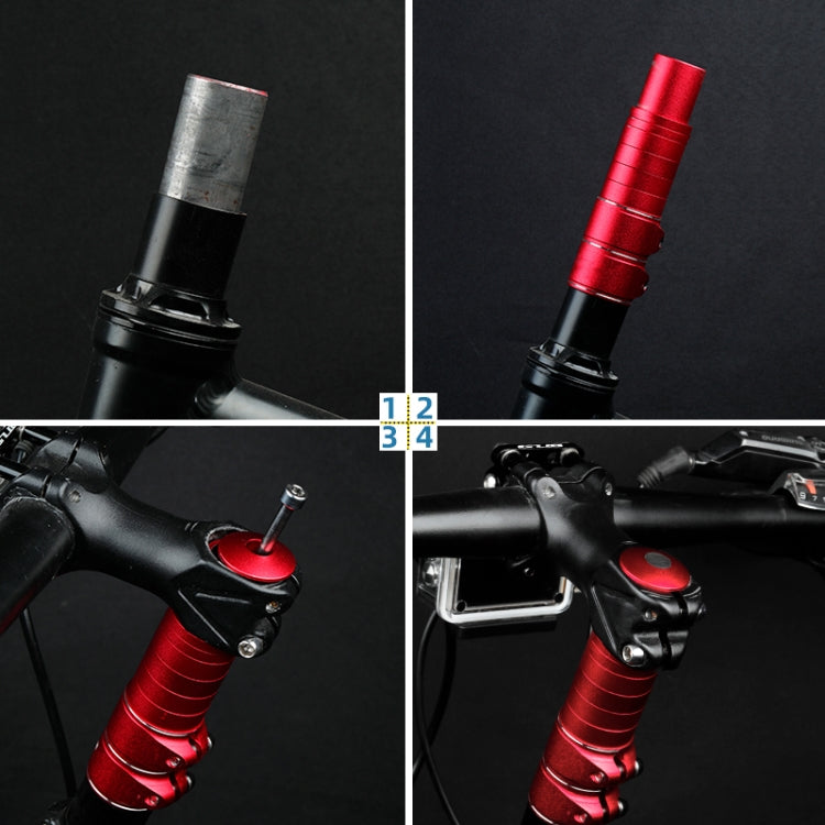 FMFXTR Mountain Bike Handlebar Aluminum Alloy Height Increaser, Increase Height:17.5cm(Black)