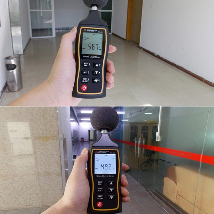 SNDWAY Handheld High Precision Noise Decibel Meter, Model:SW524(Storage+USB Communication)