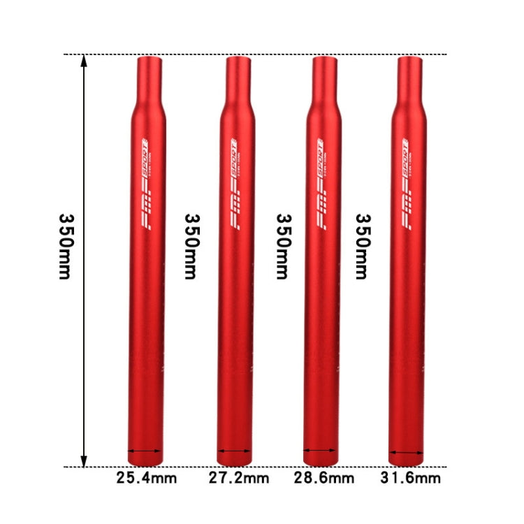FMFXTR Aluminum Alloy Mountain Bike Extended Seat Post, Specification:27.2x350mm(Black)