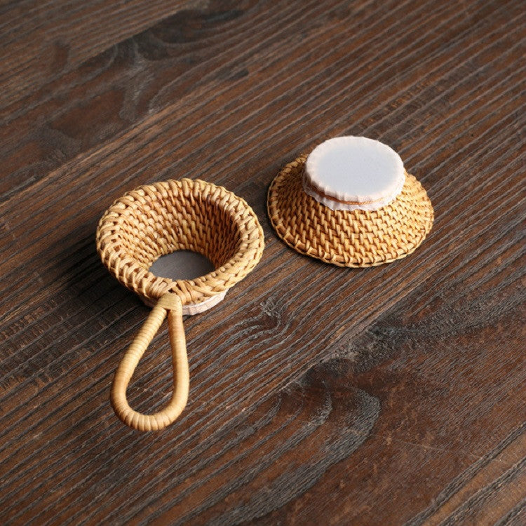 Bamboo Woven Creative Filter Reusable Filter Tea Colander Gadget, Style:Bamboo Root Tea Leak