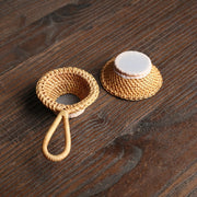 Bamboo Woven Creative Filter Reusable Filter Tea Colander Gadget, Style:Bamboo Pole Gauze Plum Tea Leak