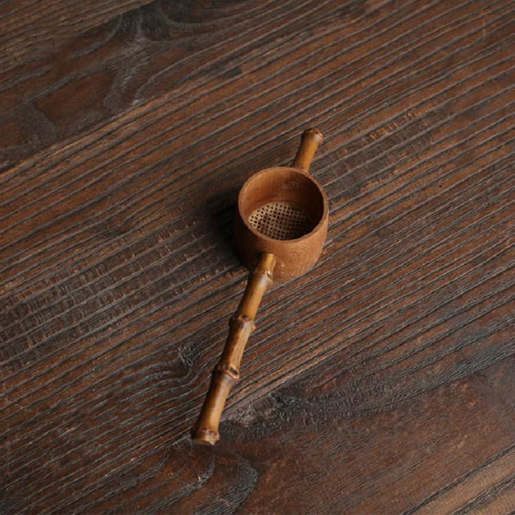 Bamboo Woven Creative Filter Reusable Filter Tea Colander Gadget, Style:Bamboo Pole Hole Tea Leak