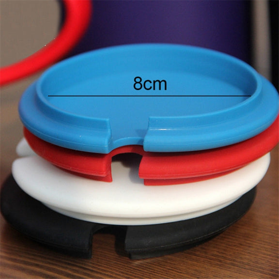 5 PCS Creative Cup Lids Food-grade Silicone Cup Cover Heat-resistant Safe Healthy Silicone Lid with Gap(Pink)