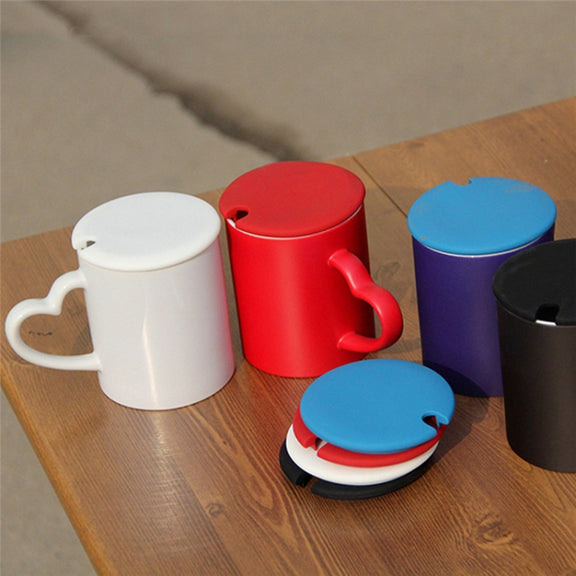 5 PCS Creative Cup Lids Food-grade Silicone Cup Cover Heat-resistant Safe Healthy Silicone Lid with Gap(Pink)