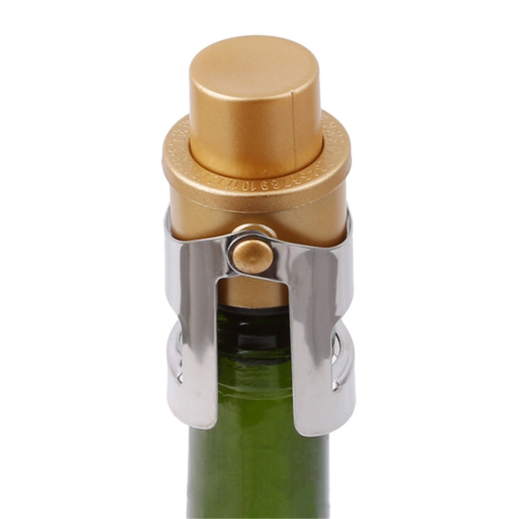 Push-button Stainless Steel Pumping Champagne Stopper Sparkling Champagne Snap Wing Vacuum Wine Stopper(Black)