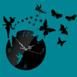 Butterfly Star 3D Acrylic Stereo Living Room Bedroom Decorating Mirror Wall Clock(Black) - Wall Clock by PMc TechLife | Online Shopping South Africa | PMc TechLife | Buy Now Pay Later Mobicred