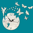 Butterfly Star 3D Acrylic Stereo Living Room Bedroom Decorating Mirror Wall Clock(Silver) - Wall Clock by PMc TechLife | Online Shopping South Africa | PMc TechLife | Buy Now Pay Later Mobicred