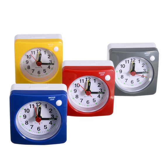 Bedside Mute Alarm Clock With Light & Snooze Function(Red)