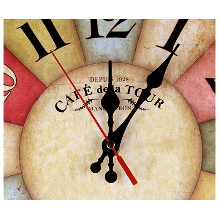 Vintage Wooden MDF Hanging Clock Mute Quartz Clock Living Room Wall Clock(86)