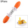 5 Pairs Outdoor BBQ Stainless Steel Corn Fork Fruit Fork Corn Device(Orange) - free shipping - PMC TechLife - Order now!