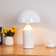 White 220V  E14 LED Metal Mushroom Table Lamp Bedroom Decorative Table Lamp, Size:L