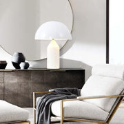 White 220V  E14 LED Metal Mushroom Table Lamp Bedroom Decorative Table Lamp, Size:L