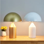 White 220V  E14 LED Metal Mushroom Table Lamp Bedroom Decorative Table Lamp, Size:L