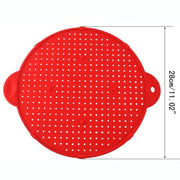 Multifunctional Food Grade Silicone Placemat Creative Kitchenware Heat Insulation Screen Filter(Orange)