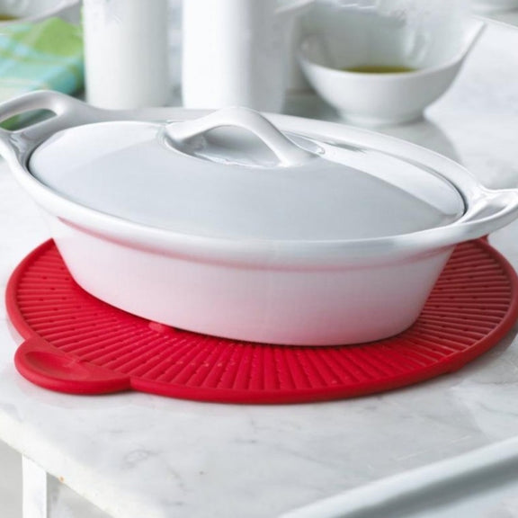 Multifunctional Food Grade Silicone Placemat Creative Kitchenware Heat Insulation Screen Filter(Orange)