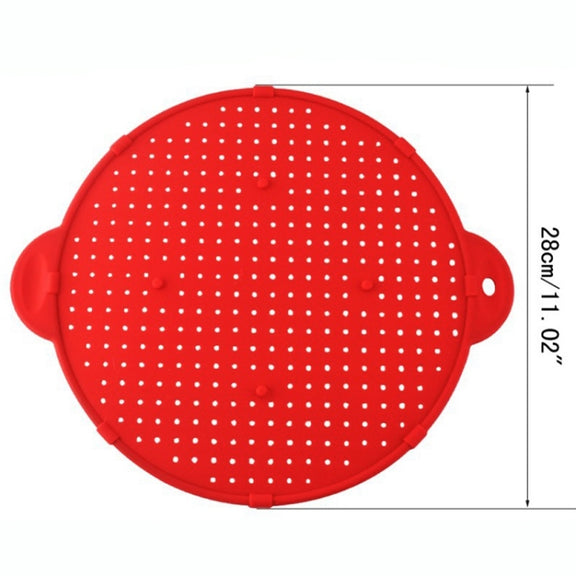 Multifunctional Food Grade Silicone Placemat Creative Kitchenware Heat Insulation Screen Filter(Red)
