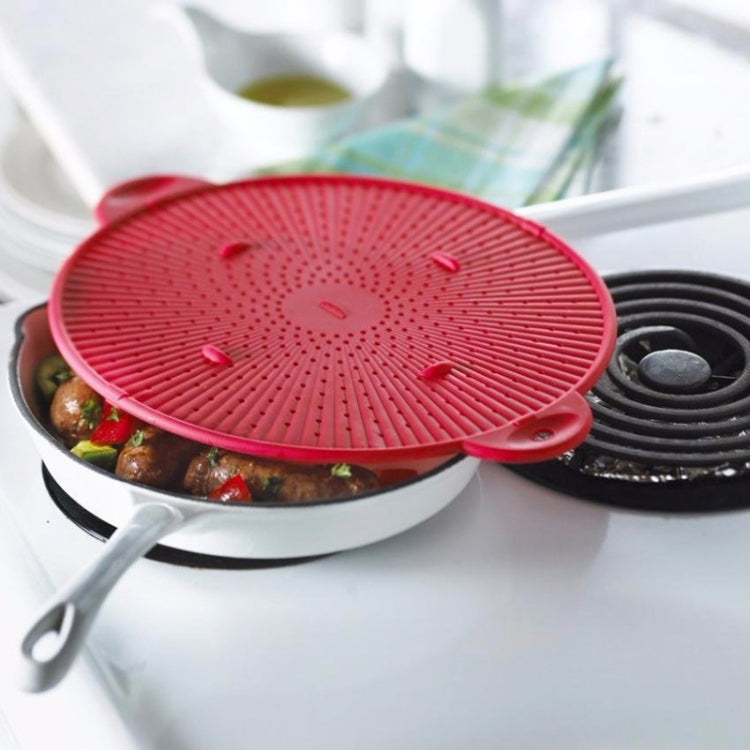 Multifunctional Food Grade Silicone Placemat Creative Kitchenware Heat Insulation Screen Filter(Red)