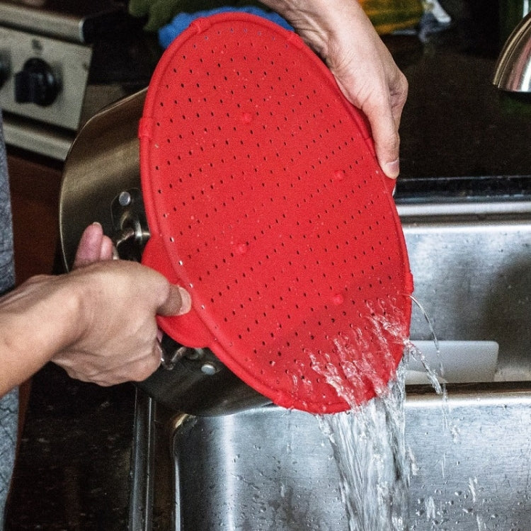 Multifunctional Food Grade Silicone Placemat Creative Kitchenware Heat Insulation Screen Filter(Red)