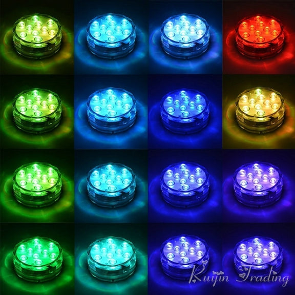 RGB Diving Knob Aquarium Water-resistant Light Underwater Submersible Lamp