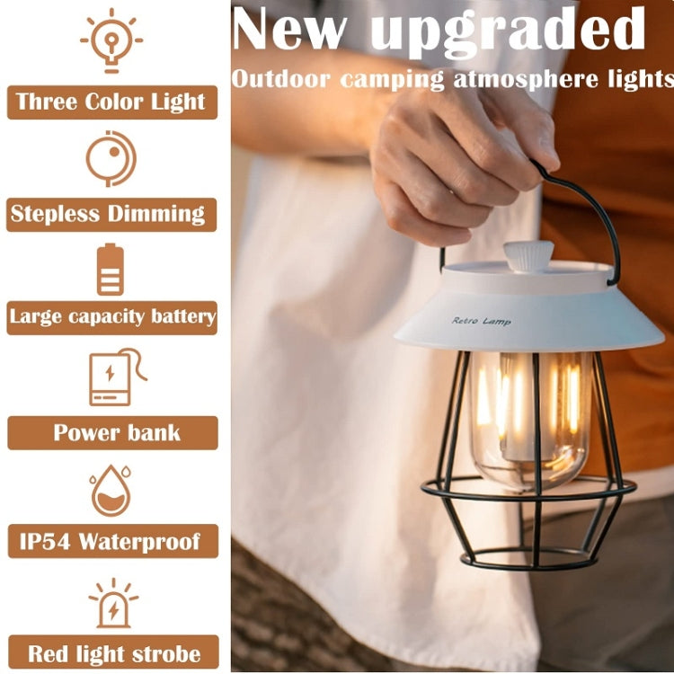 Outdoor Hanging Camping Lights Tent Lighting Atmosphere Lights(Handle White)