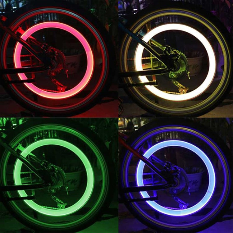 10 PCS LED Bicycle Lights Wheel Tire Valve Caps Bike Accessories Cycling Lantern Spokes Lamp(Blue)