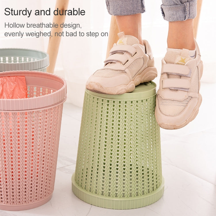 Household Removable Plastic Trash Bin Built-in Trash Bag Box(Blue)