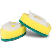 Kitchen Plastic Long Handle Cleaning Brush Automatic Adding Liquid Brush Removable Sponge Brush(With 2pcs Head)