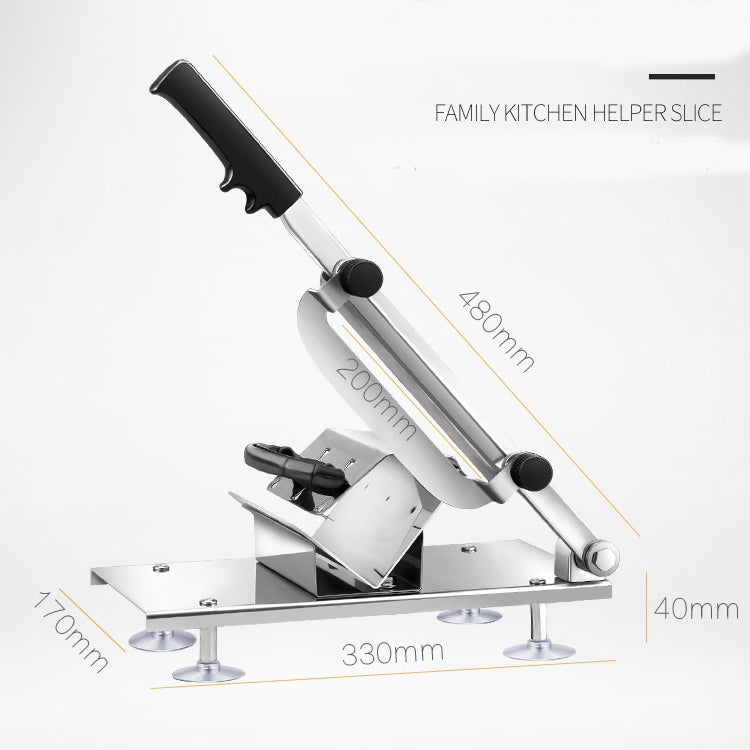 Alloy Stainless Steel Household Manual Thickness Adjustable Meat Vegetables Slicer Meat Slicing Machine(Silver)