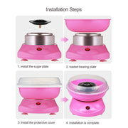 Electric Cotton Candy Machine, Plug:EU(White)