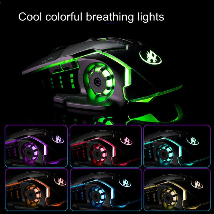 WARWOLF  Q8 Wireless Rechargeable Mouse Glowing Gaming Mouse(Silver)