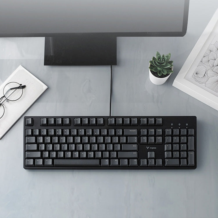 Rapoo V860 Desktop Wired Gaming Mechanical Keyboard, Specifications:87 Keys(Green Shaft)