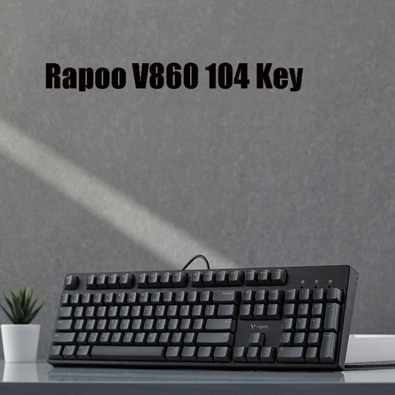 Rapoo V860 Desktop Wired Gaming Mechanical Keyboard, Specifications:104 Keys(Black Shaft)