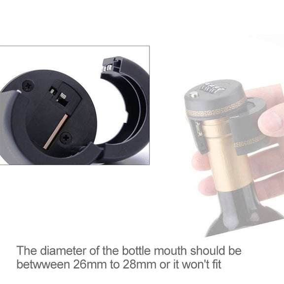 Red Wine Bottle Code Lock Bottle Cap Lock