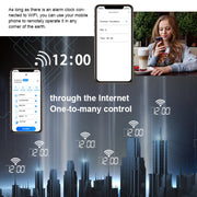Creative LED Digital Wall Clock Multi-function WIFI Clock, Style:6 Bit Hollow WIFI(Red)