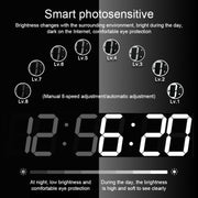 Creative LED Digital Wall Clock Multi-function WIFI Clock, Style:6 Bit Hollow WIFI(Red)