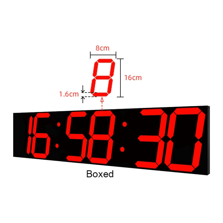 Creative LED Digital Wall Clock Multi-function WIFI Clock, Style:6 Bit Sealed Box WIFI(White)