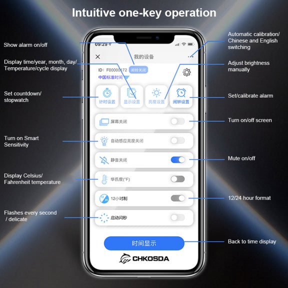 Creative LED Digital Wall Clock Multi-function WIFI Clock, Style:6 Bit Sealed Box WIFI(White)