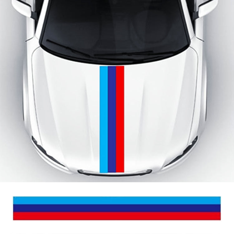 Flag Striped Car Hood Vinyl Sticker Body Decal(Tricolor)