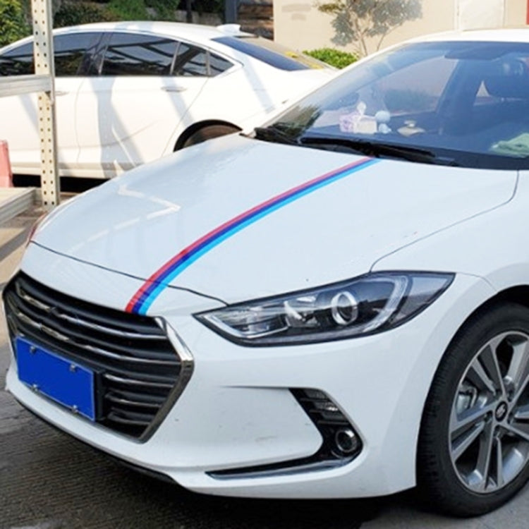 Flag Striped Car Hood Vinyl Sticker Body Decal(Tricolor)