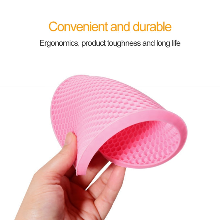 Honeycomb Silicone Round Non-slip Heat Resistant Mat, Size: 18x18x0.8cm(Coffee)