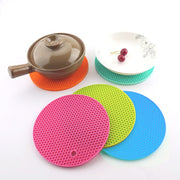 Honeycomb Silicone Round Non-slip Heat Resistant Mat, Size: 18x18x0.8cm(Coffee)