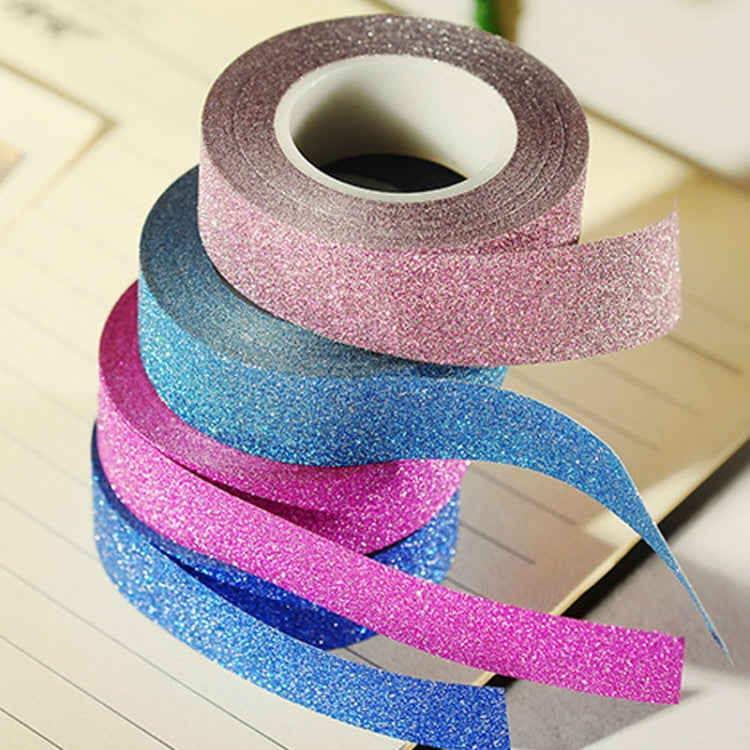 Flash Washi Sticky Paper Tape Label DIY Decorative Tape, Length: 10m(Rose Red)
