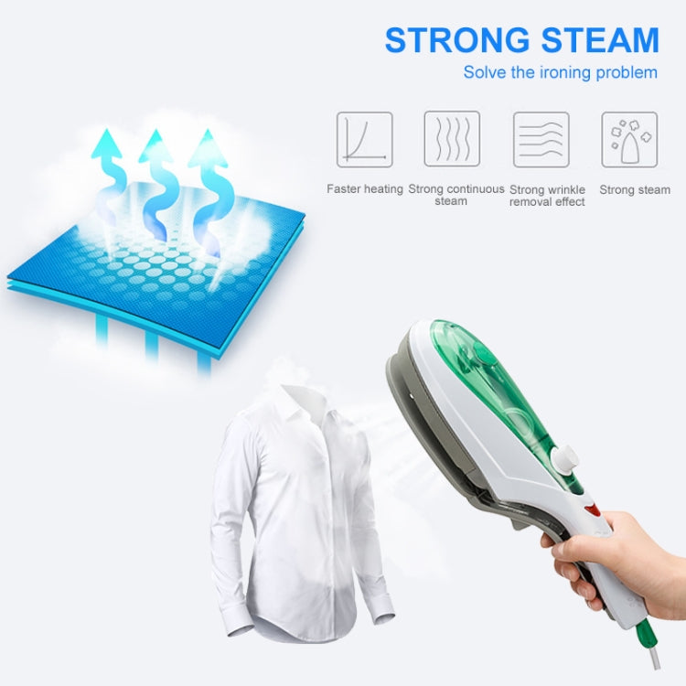 Handheld Garment Steamer Brush Portable Clothes Steam Iron, US Plug 110V(Blue)