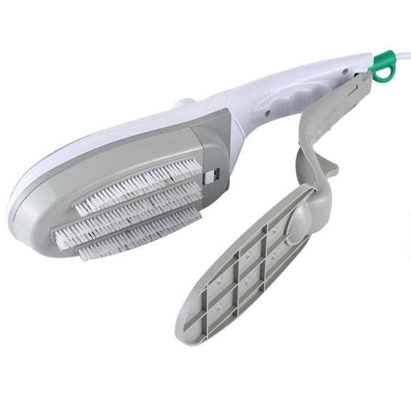 Handheld Garment Steamer Brush Portable Clothes Steam Iron, EU Plug 220V(Green)