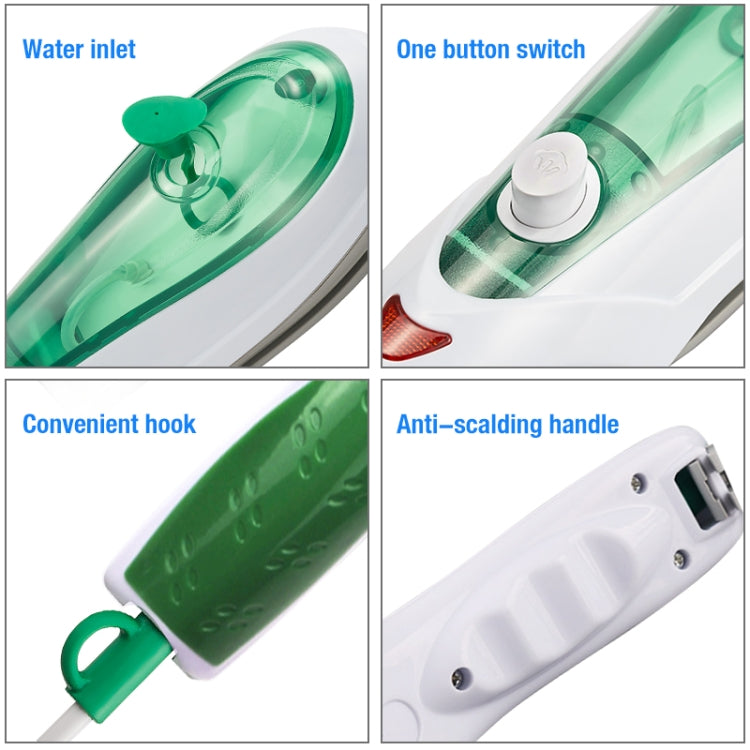 Handheld Garment Steamer Brush Portable Clothes Steam Iron, EU Plug 220V(Blue)