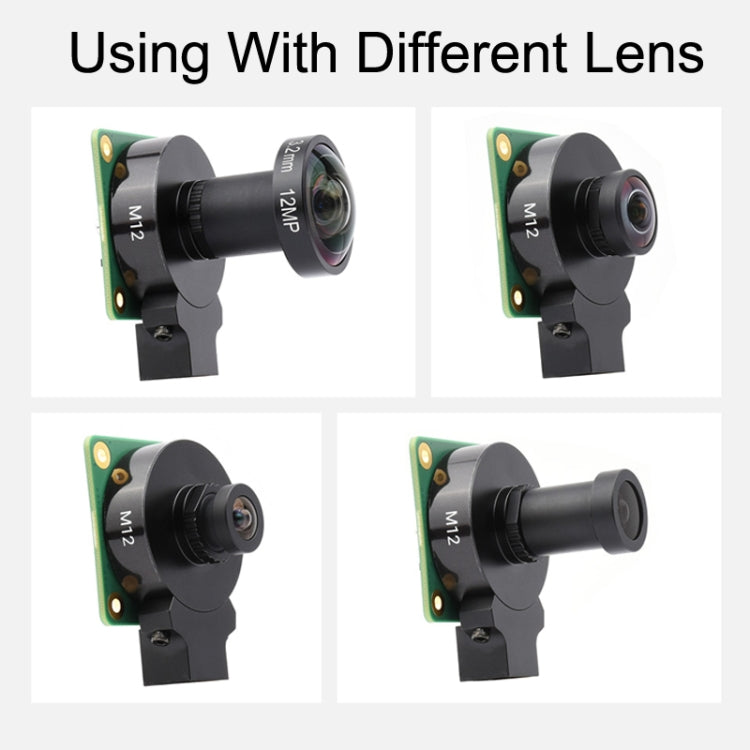 Waveshare For Raspberry Pi Camera M12 High Sensitivity Lens, 12.3MP IMX477R Sensor, 23945