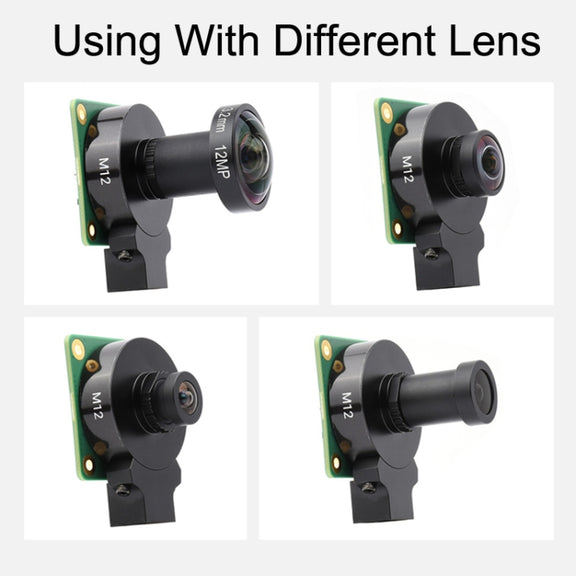 Waveshare For Raspberry Pi Camera M12 High Sensitivity Lens, 12.3MP IMX477R Sensor, 23945