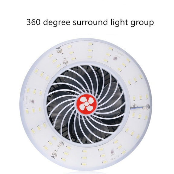 USB Rechargeable Fan Lamp Live Broadcast Multi-function Tent Camping Lamp, Style:Fan Light